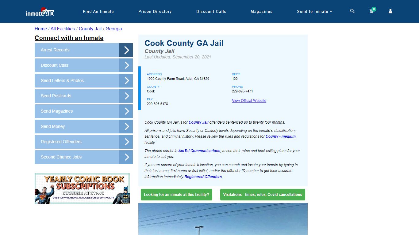 Cook County GA Jail - Inmate Locator - Adel, GA